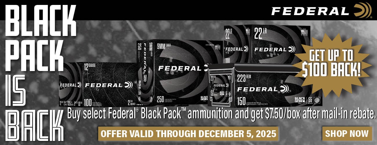 Federal Black Pack is Back Rebate